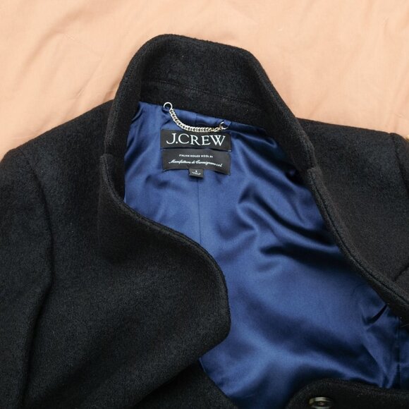 J Crew Boiled Wool Leighton Blazer Jacket Black Size 8 BA536 - Picture 3 of 8